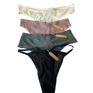 Skims Bundle LOT of 4 Thongs‎ Panties Assorted Colors & Type All Size 4X New
